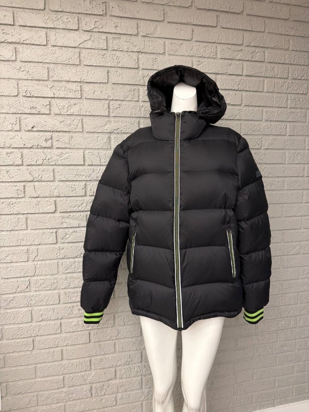 Patrizia Pepe Women's Black Hooded Winter Puffer Jacket Size 52